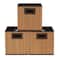 Household Essentials Woven Bamboo Storage Cube Basket Set